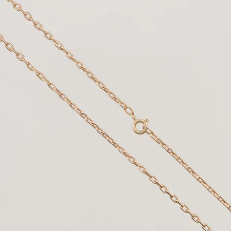 Kedja, ankar, 44cm, bredd:2mm, (utbytt i lås 9K), 14K 8,8g.