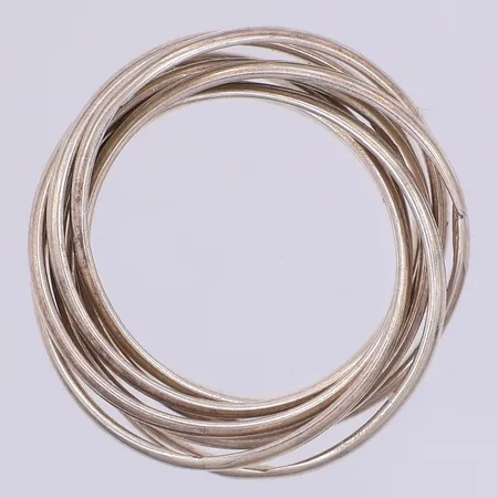 Ring, sex ringar tillsammans, stl 18¾, 925/1000 silver Vikt: 8,9 g