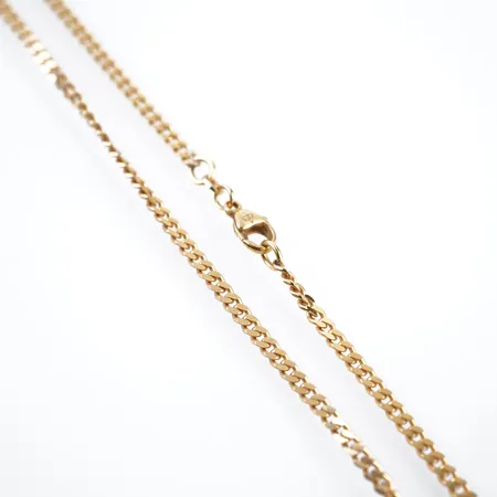 Halskedja, pansar, 46cm, bredd 3mm, 18k Vikt: 14,3 g