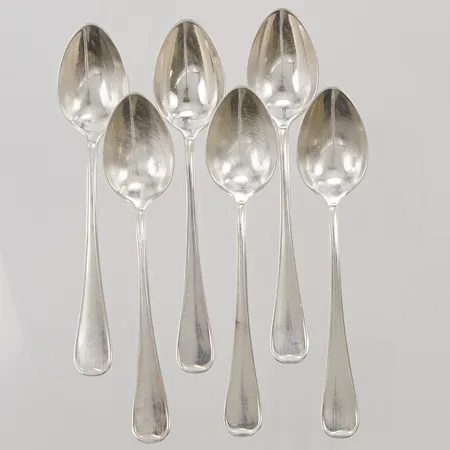 6 Moccaskedar, 10,5cm, 830/1000 Silver 75,8g.