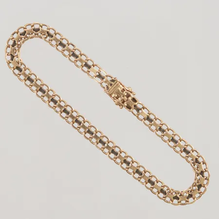 Armband, x-länk, 19cm, bredd:5mm, 18K 8,8g.