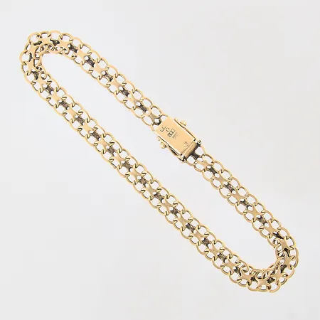 Armband X-länk, längd: 20cm, bredd: 6,2mm, slappt lås, 18K Vikt: 8,5 g