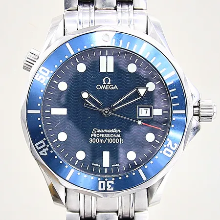 Herrur Omega Semaster Professional 300m/1000ft, stål, quartz, ref-nr: 196.1523, serie-nr: 59793254, Ø41mm, heliumventil, datum, Ø41mm, safirglas, stållänk, något repig länk samt boett, inga tillbehör 