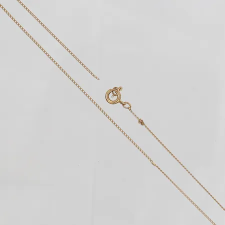 Kedja, längd 43cm, defekt/av, knutor, 18K guld. Vikt: 1,1 g