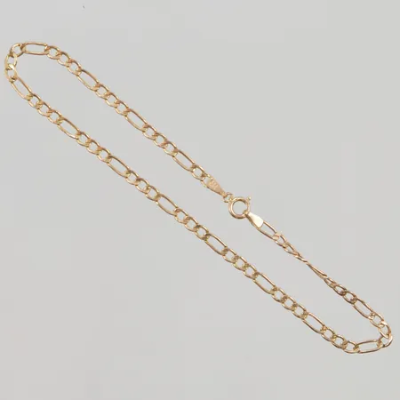 Armband, Figaro, 19cm, bredd:2mm, 14K 0,9g.