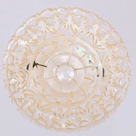 Brosch pärlemor, Ø 52mm nål i metall