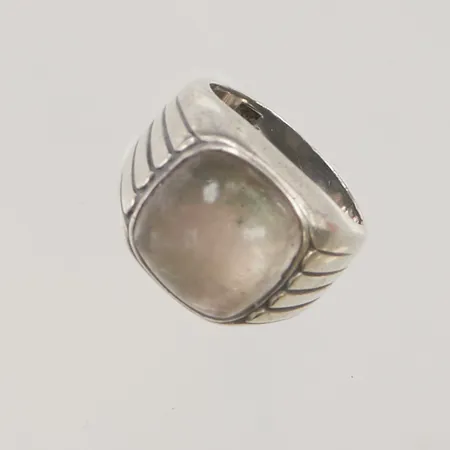 Ring, Ø14½, bredd:12mm, sliten sten, 925/1000 Silver 5,0g.