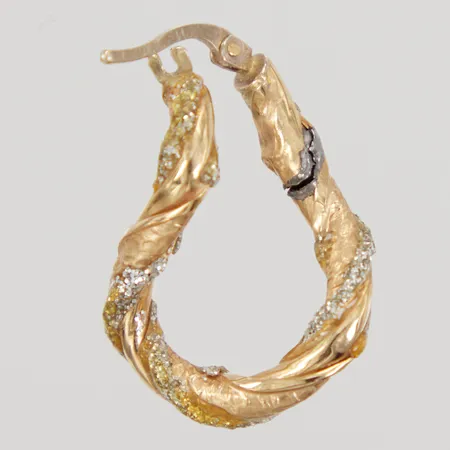 Udda örhänge, defekt, 18K,  Vikt: 1,1 g