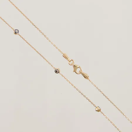 Kedja, 45cm, bredd:3mm, 14K 2,6g.