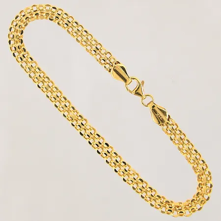 Armband, längd: 19cm, bredd: 4,6mm, 21K Vikt: 5 g