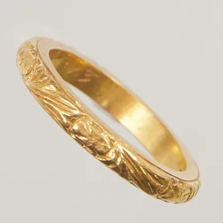 Ring, Ø17½, gravyr, dekor, 23K 7,6g.