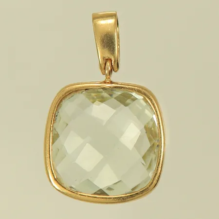 1 Hänge med sten, 20x13 mm inkl ögla, 18K 2g Vikt: 2 g