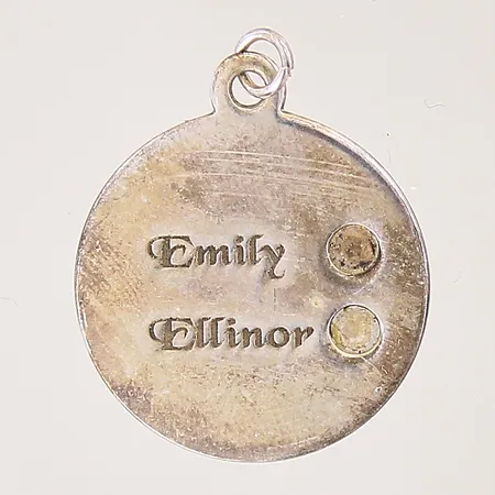 Hänge, Ø23mm, gravyr, repig, silver 925/1000 Vikt: 2,8 g