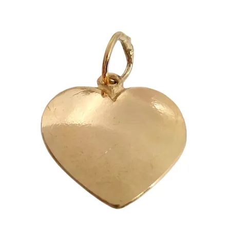 Hänge Hjärta, 18K guld, ostämplad, längd inkl. ögla 13 mm, bredd 10 mm, tjocklek 0,5 mm Vikt: 0,5 g