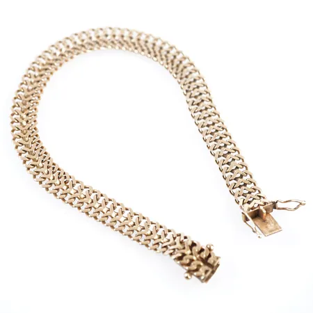 Armband, 19cm, bredd 8mm, 18k Vikt: 14 g