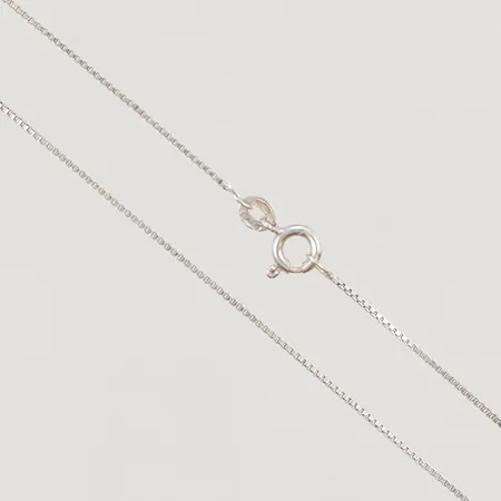 Kedja, Venezia, 40cm, bredd:1mm, vitguld, 18K 2,5g.
