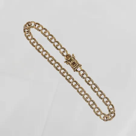 Armband, Bismarck, 17,5cm, glapp i lås, 18K Vikt: 6,1 g
