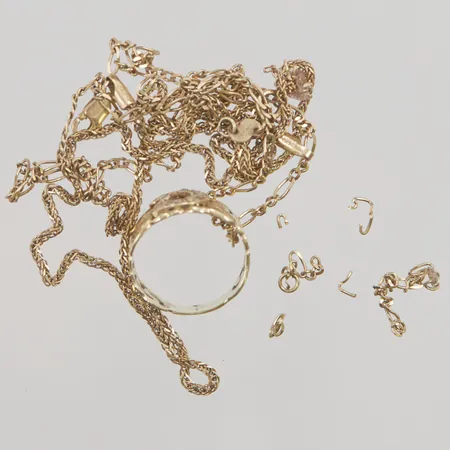 Diverse guld, defekt, 14K 9,9g.