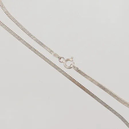 Kedja, fyrkantig Ormlänk, 44,5cm, bredd 1,8mm, bruksskick, 925/1000 silver, Vikt: 13,8 g