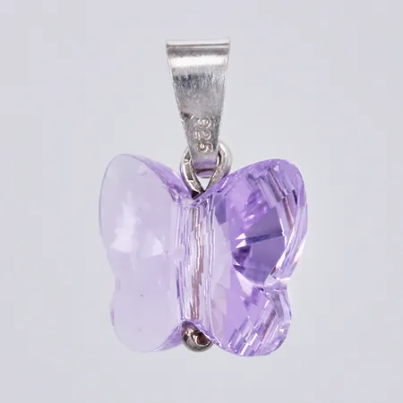 Hänge Fjäril, längd: ca 1,5cm, bredd: ca 10mm, 925/1000, silver