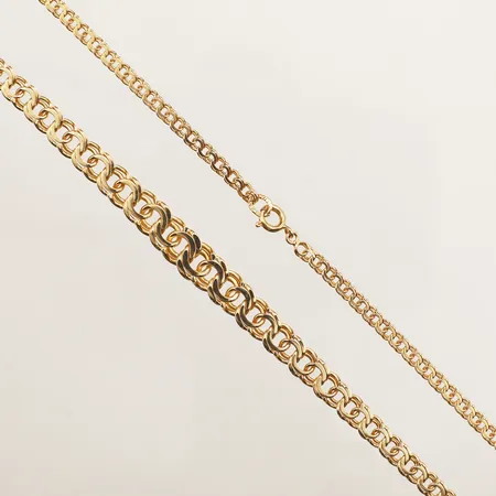 Collier doserad Bismarck, längd 45cm, bredd 3,5-8,5mm, 18K  Vikt: 18,6 g