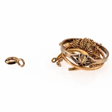 Diverse defekt guld: 0,1g 9K & 3,3g 18K bto