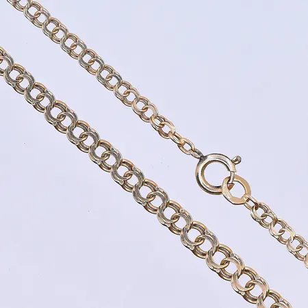 Collier Bismarck, doserad, bredd 3-5 mm, längd 44,5 cm, 18K. Vikt: 8 g