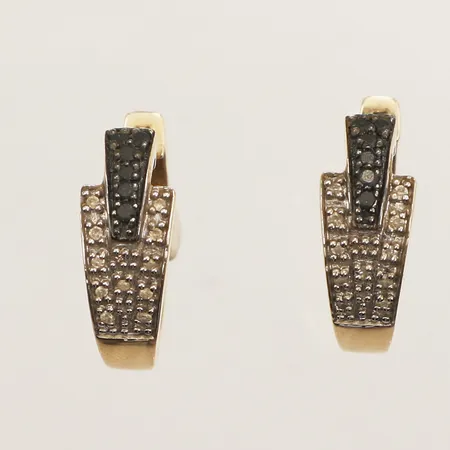 Ett par örhängen med stenar, Ø21mm, bredd 7mm, 14K  Vikt: 5,1 g