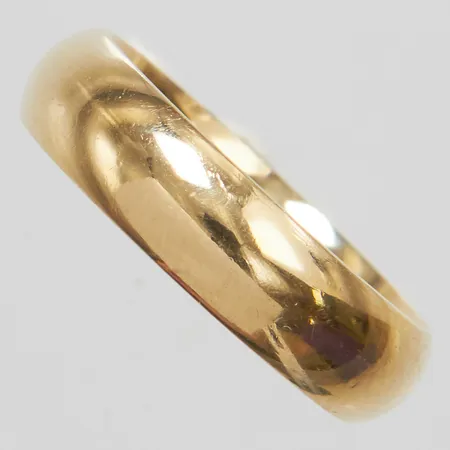 Ring slät, 16¼, bredd 5mm, gravyr, 14K Vikt: 5,4 g