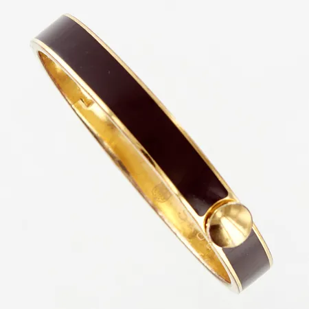 Armring Skultuna, Enamel Bangle, Ø58x60mm, bredd 9mm, mässing med sliten förgyllning, repor