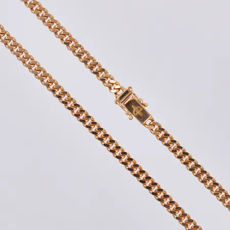 Kedja Pansar, längd ca 51cm, bredd ca 4mm, 18K Vikt: 34 g