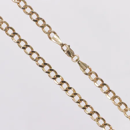 Kedja, Pansar, längd 50,5cm, bredd 5mm, ihålig, 14K Vikt: 9,3 g