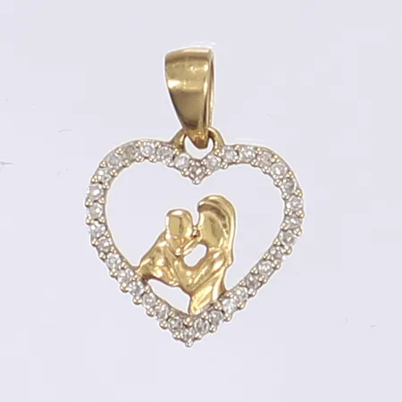 Hänge med diamanter totalt 35xca 0,005ct, 16x11mm, 18K Vikt: 0,9 g