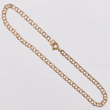 Armband, Bismarck, längd 18,5cm, bredd 2,8mm, Guldfynd, 18K Vikt: 2,2 g
