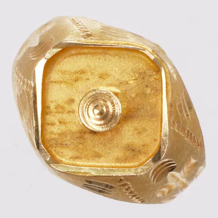 Klackring, stl 18½, bredd 3,5-15,5mm, skev, 18K Vikt: 3,2 g