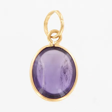 Hänge med Ametist, 20mm, bredd: 10mm, 18K  Vikt: 1,1 g