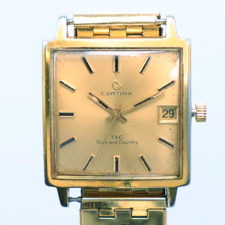 Herrur Certina T+C Town and Country, datum Ø30,7mm,mekanisk , stålband