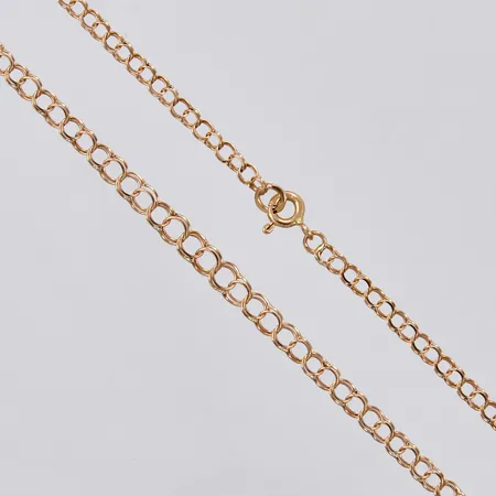 Collier doserad Bismarck, längd ca 42,5cm, bredd ca 3-4mm, 18K Vikt: 3,8 g