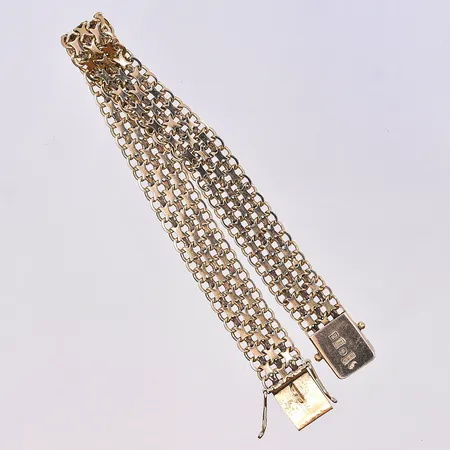 Armband X-länk, längd 19,5 cm, bredd 10 mm, 18K. Vikt: 17,9 g