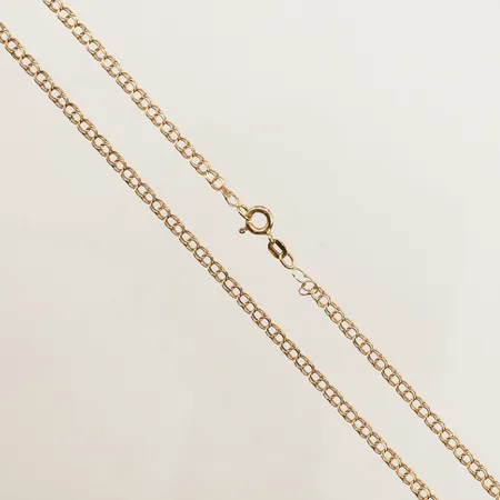 Collier Bismarck, längd 41,5cm, bredd 3mm, skadade länkdelar, 18K  Vikt: 5,1 g