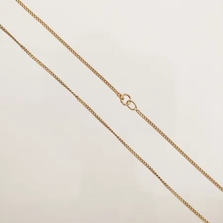 Kedja Pansar, längd ca 70cm, bredd 1,6mm, saknar lås, 18K  Vikt: 7,8 g