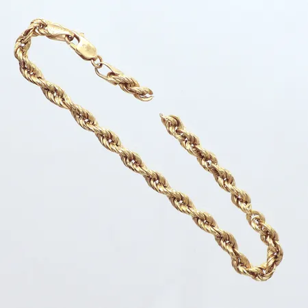 Armband, längd 19cm, bredd 4,5mm, defekt trasigt, 18K Vikt: 4,6 g