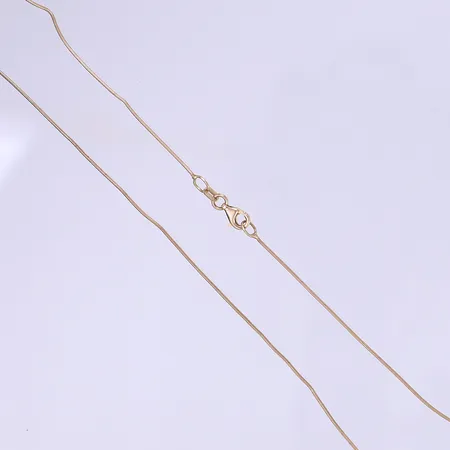 Halskedja, ormlänk, Efva Attling, 42cm, bredd 1mm, lätt bucklig, 18K Vikt: 3,2 g