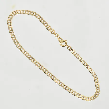 Armband Bismarck, längd 19 cm, bredd 3 mm, 18K. Vikt: 2,7 g