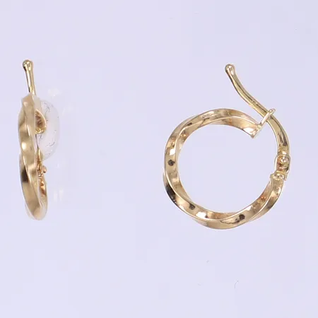 Ett par örhängen, creoler, Ø10mm, bredd 2mm, 18K  Vikt: 0,8 g