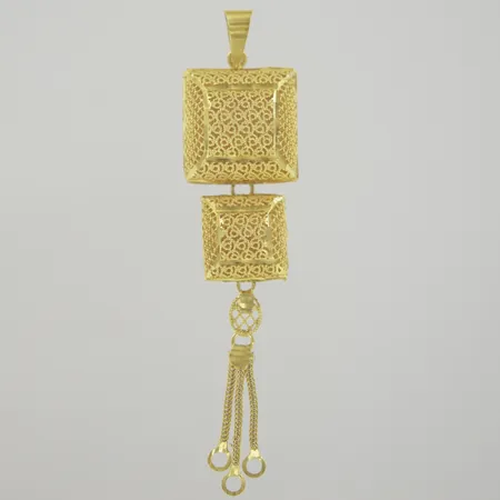 Hänge, längd 8 cm, bredd 7-9,3 mm, 21K Vikt: 5,5 g