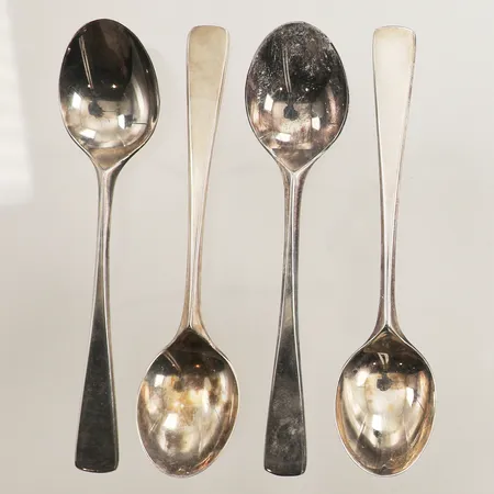 Fyra kaffeskedar, längd 11cm, MGAB, 1970-tal, 830/1000 silver  Vikt: 57,6 g