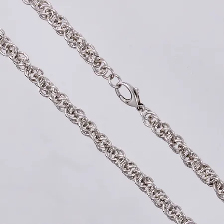 Kedja längd ca 51,5cm, bredd ca 6mm, 925/1000 silver Vikt: 31,6 g