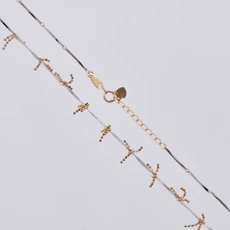 Collier vg/gg, längd ca 41,5-44cm, bredd ca 1-9mm, 18K Vikt: 4,1 g