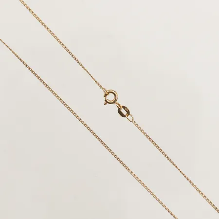 Kedja Pansar, längd 43cm, bredd 1mm, 18K  Vikt: 1,7 g